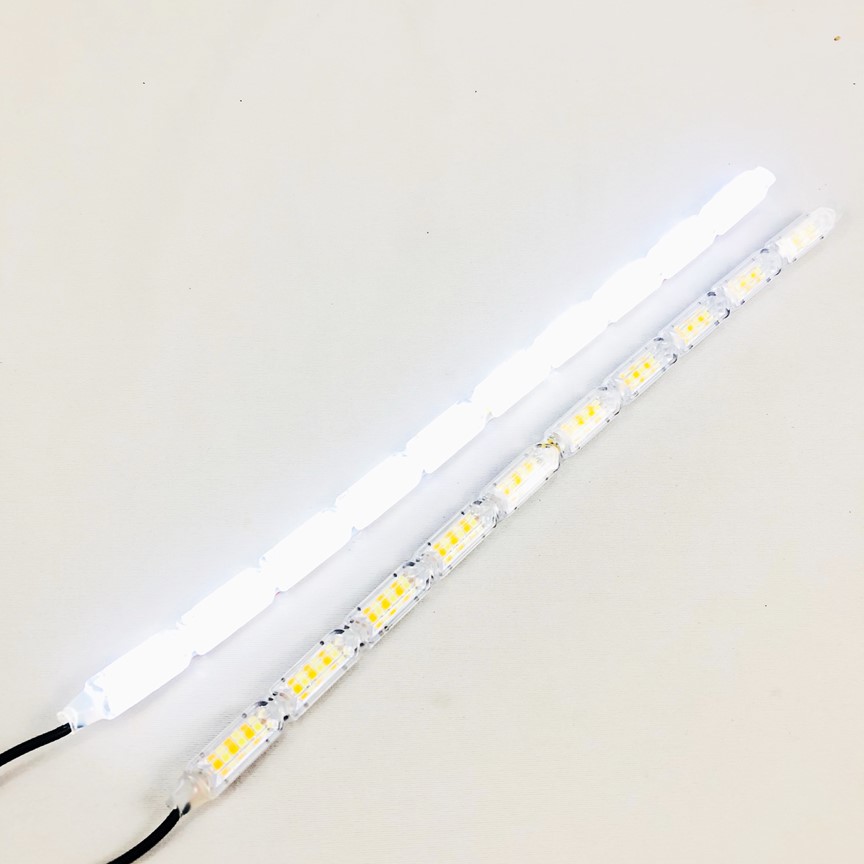 Đèn led dây dán 1 dãy 10 bóng mũi tên Trắng Vàng với chế độ chớp chạy màu vàng kiểu mũi tên ( 2 chế độ ) Greennetworks