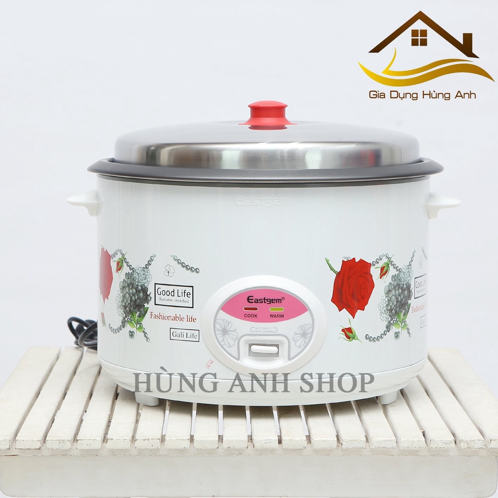 Nồi Cơm Điện Công Nghiệp Dung tích lớn Eastgem 10L, 13L - Chống Dính Tốt - Có Xưởng Hấp Tiện Dụng - Bảo Hành 12 Tháng