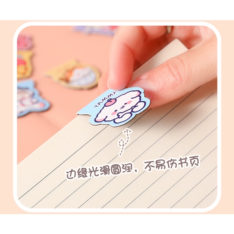 Miếng cài bookmark nam châm đánh dấu trang sách vở cute, Kẹp đánh dấu trang dễ thương LIZAMO BM17