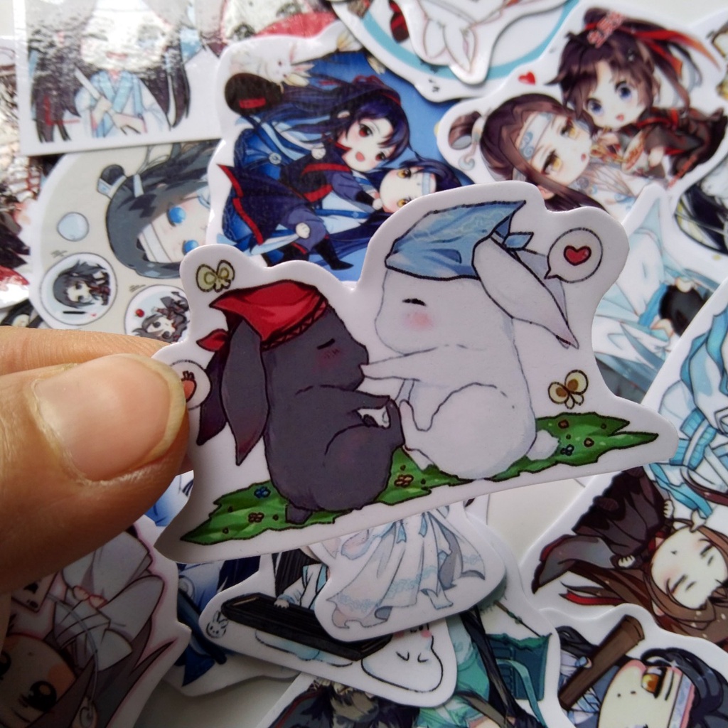 Sticker / Hình dán In hình theo yêu cầu ( 1 set 16 hình khác nhau)