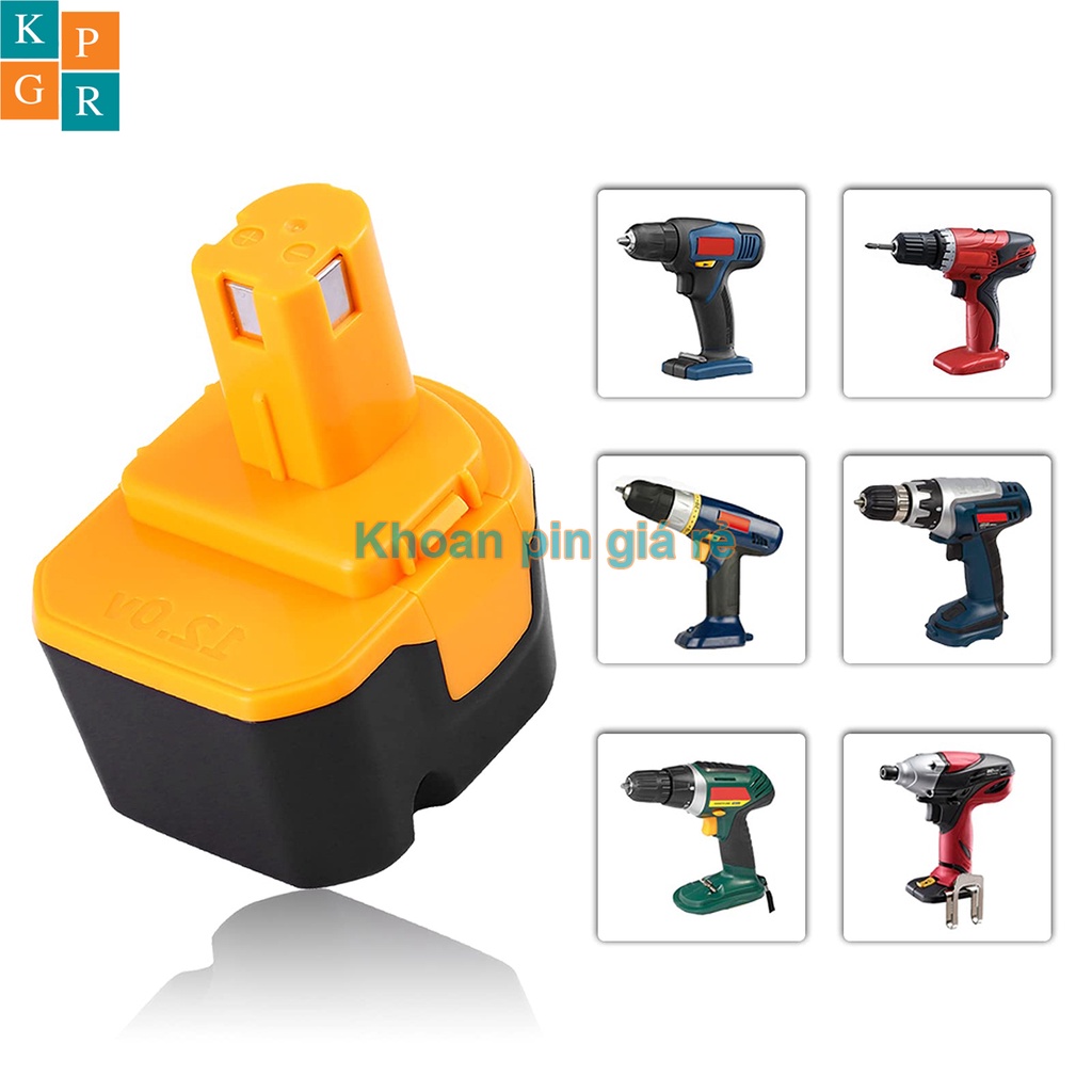 KPGR Vỏ pin Ryobi 12v chứa được 6 cell 18650 và mạch bảo vệ