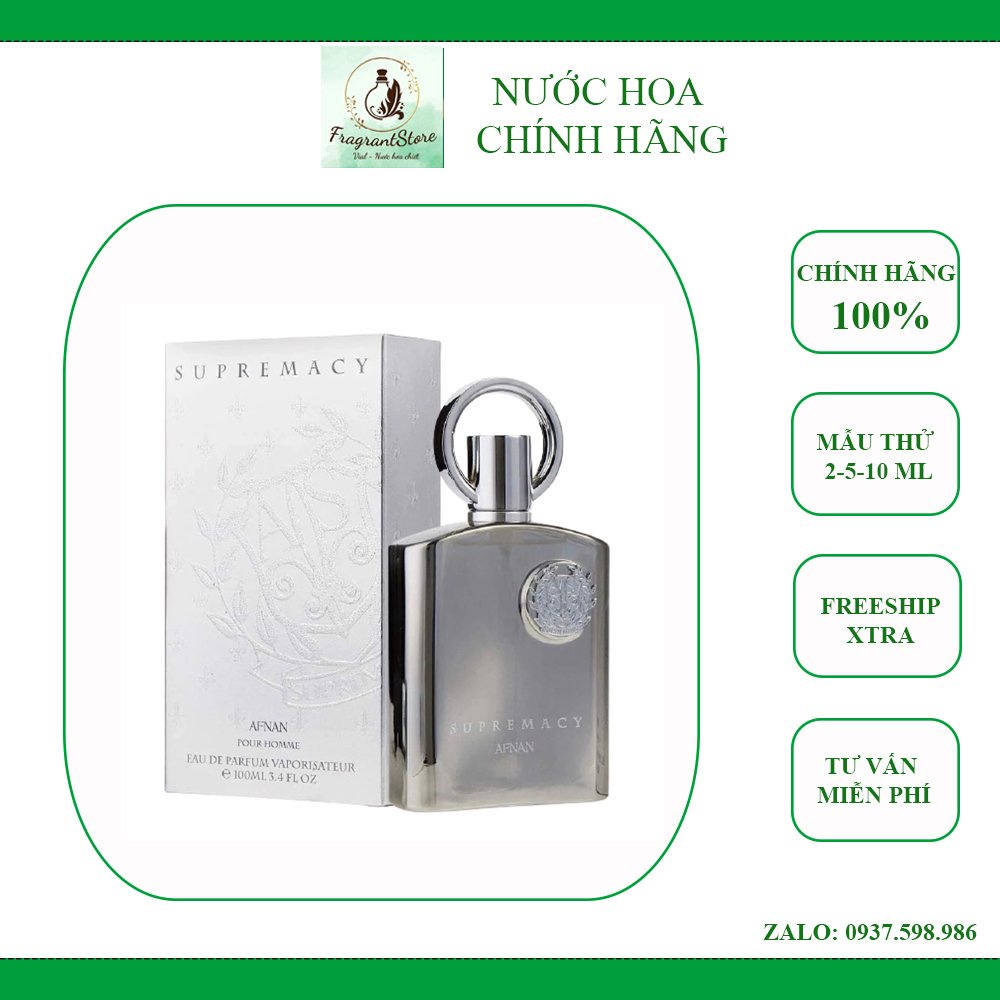 Nước hoa Afnan Perfumes Supremacy Silver