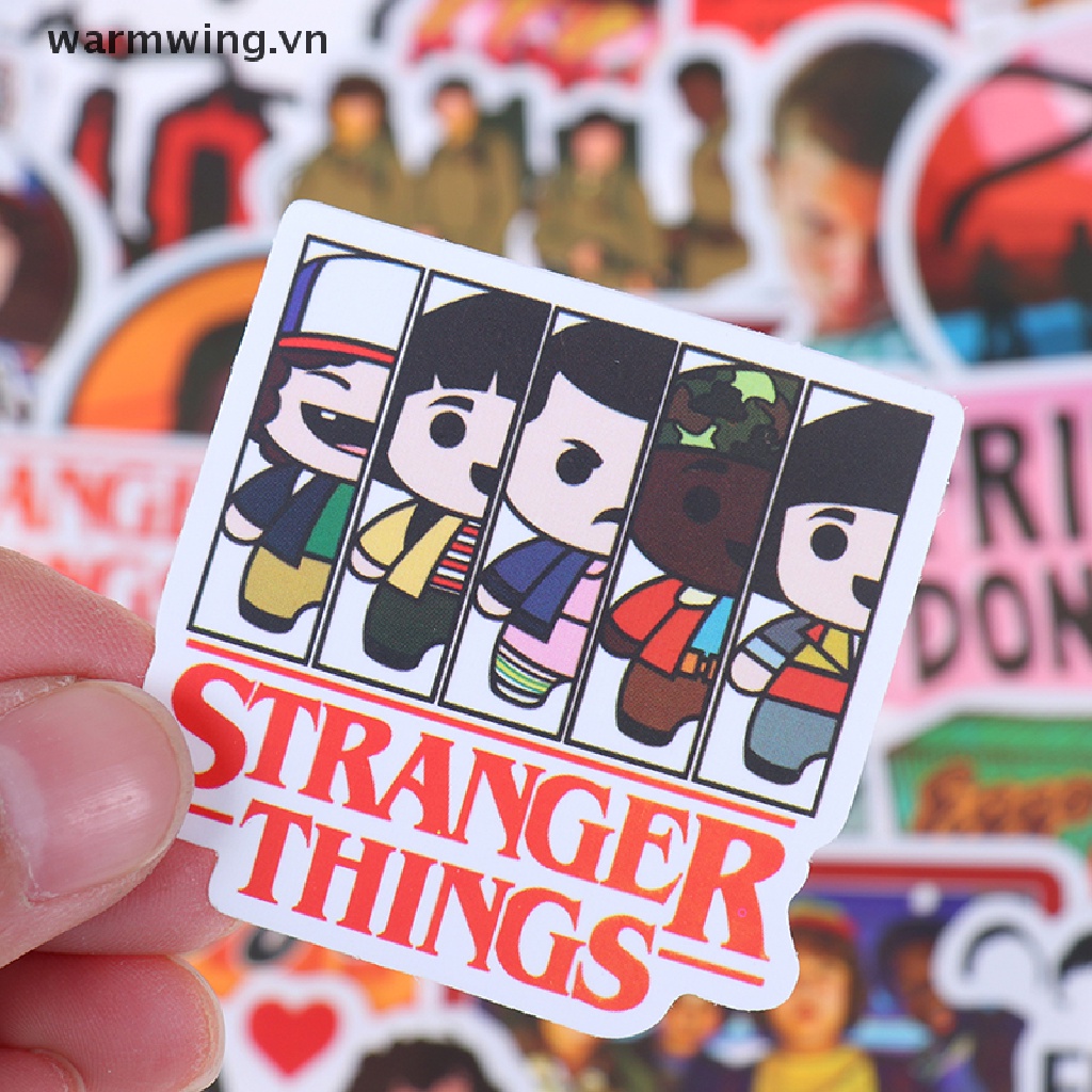 【warmwing】 50Pcs Stranger Things Skateboard Stickers Vinyl Laptop Luggage Phone Decals .