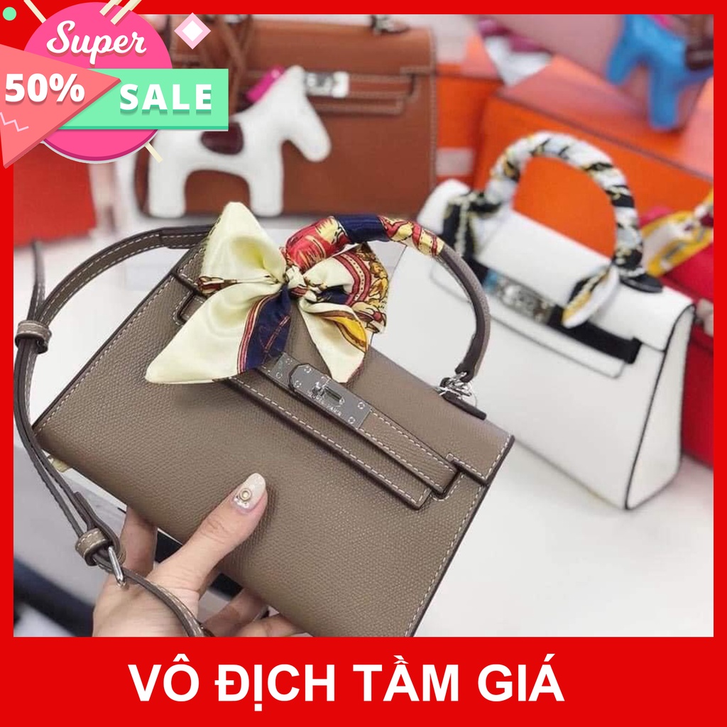 [GIÁ SỈ+ TẶNG KHĂN] Túi hm size 19 túi xách nữ hermes mini kèm khăn đeo chéo cực xinh