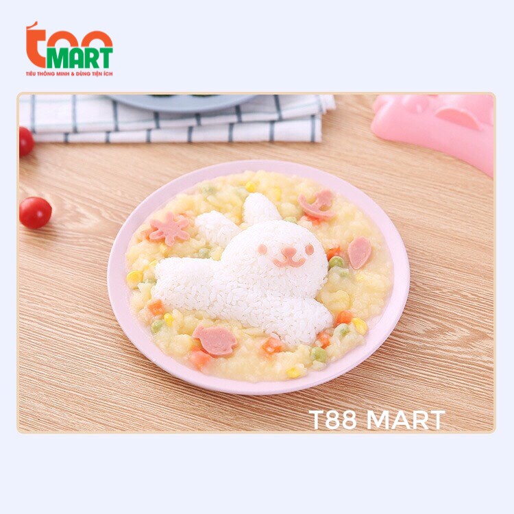 Khuôn làm cơm, bánh, đồ ăn dặm đáng yêu cho bé chất liệu nhựa chịu nhiệt an toàn