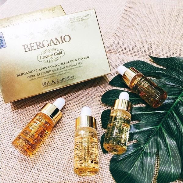 Serum Bergamo Luxury Gold Collagen & Caviar ( VÀNG )