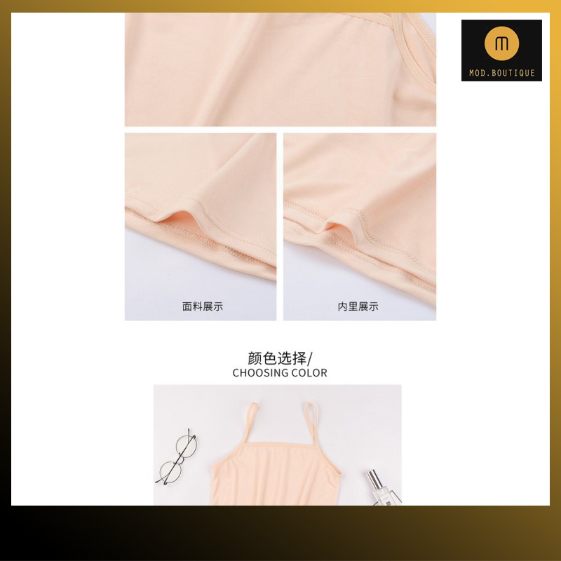 [Hàng Sẵn - FREE ship] Áo 2 Dây Thời Trang Chất Cotton Mềm Mịn Co Giãn 3 Màu Đen, Trắng, Hồng A2 | BigBuy360 - bigbuy360.vn