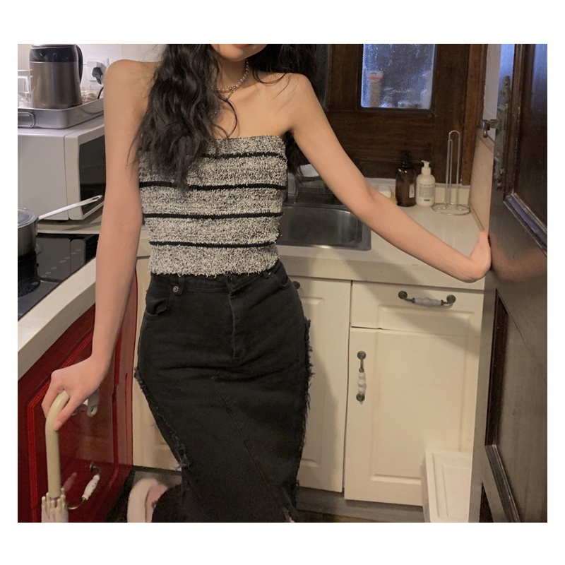 Cocory vn Áo Croptop Trễ Vai Dáng Ôm Thời Trang Mùa Hè Quyến Rũ Cho Nữ