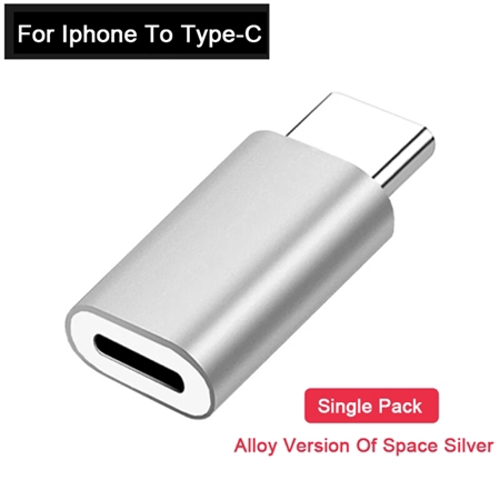 Đầu Chuyển Đổi Cổng Lightning Sang Type C Usb-C Bằng Hợp Kim Cho Iphone Huawei P30 Xiaomi Điện Thoại