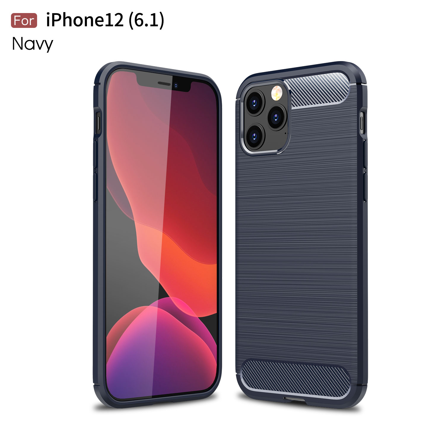 Ốp Lưng Sợi Carbon Chống Rơi Cho Iphone 12 11 Pro Max X Xs Max 7 8 Plus Xr 12mini Se2020