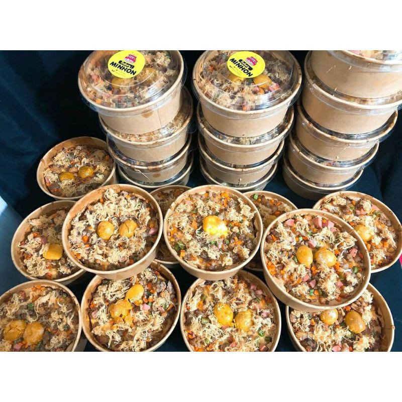 [Kho sỉ]  Combo 50 tô giấy kraft 750ml kèm nắp pet cao cấp