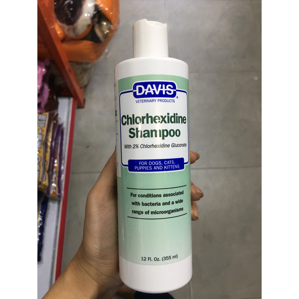 Sữa Tắm hỗ trợ viêm da, ngứa cho Chó Mèo DAVIS CHLORHEXIDINE SHAMPOO