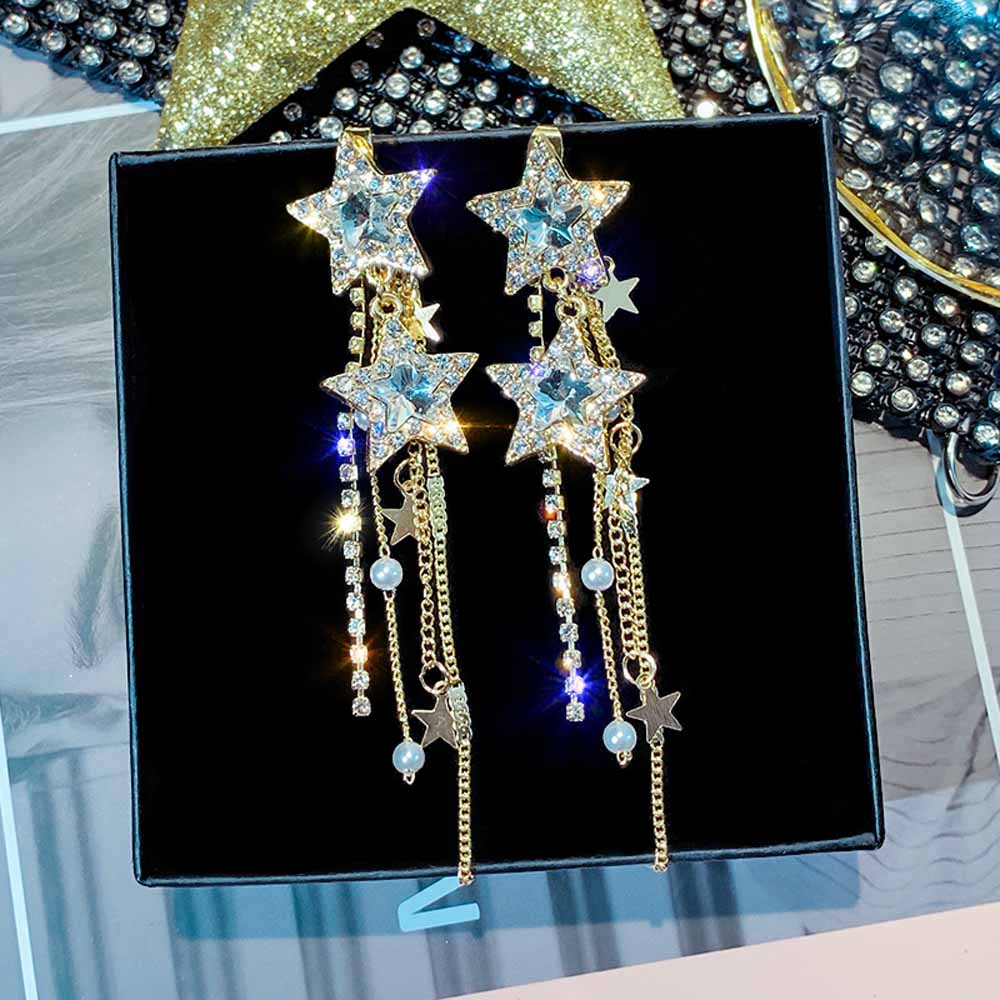 Khuyên Tai Chuỗi Đính Hạt Ngọc Trai