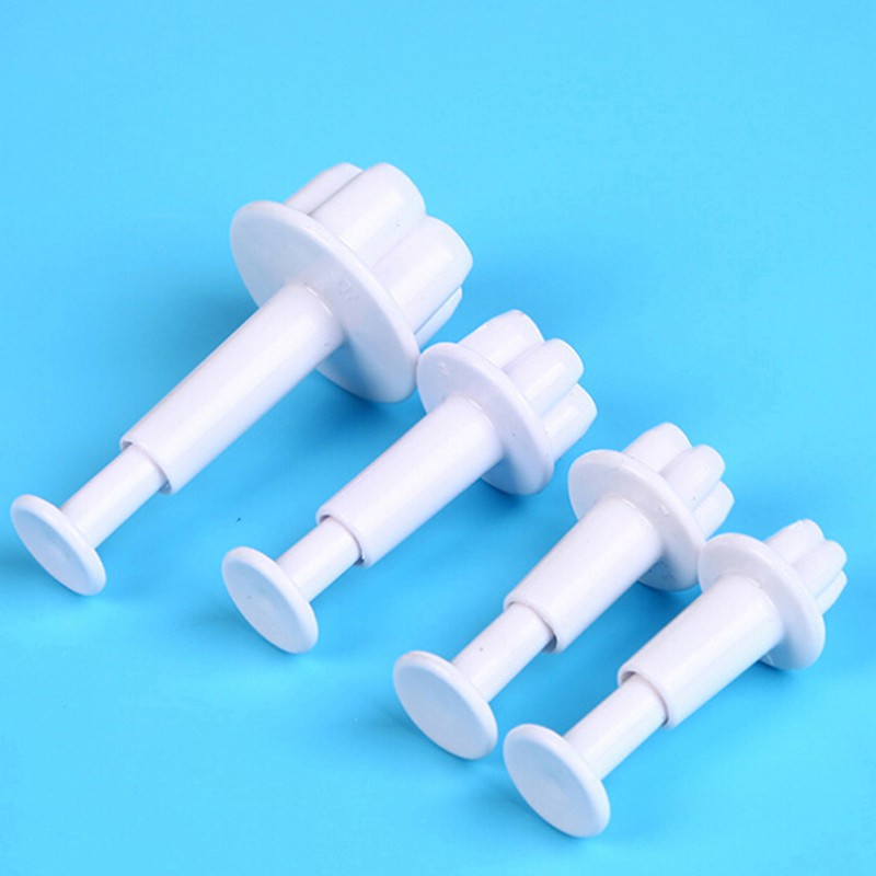 Set 4 Khuôn Cắt Bánh Quy Tạo Hình Hoa 3d Độc Đáo Tiện Dụng