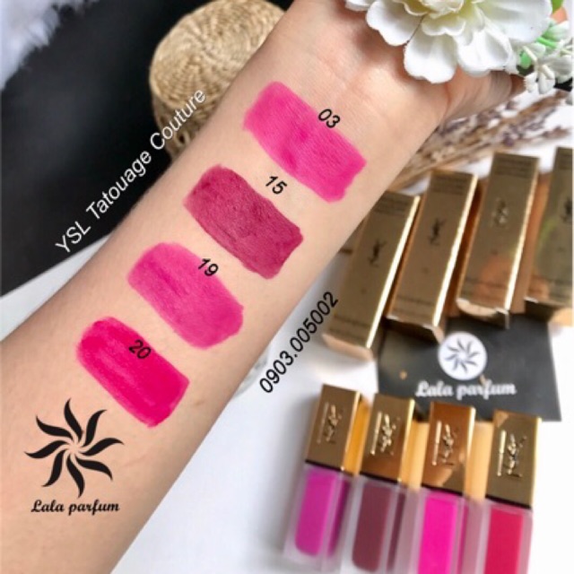 Son YSL Tatouage + Vinyl Cream -Fullbox đủ số- Made in France. Thanh lý son Tatouage 550k / cây