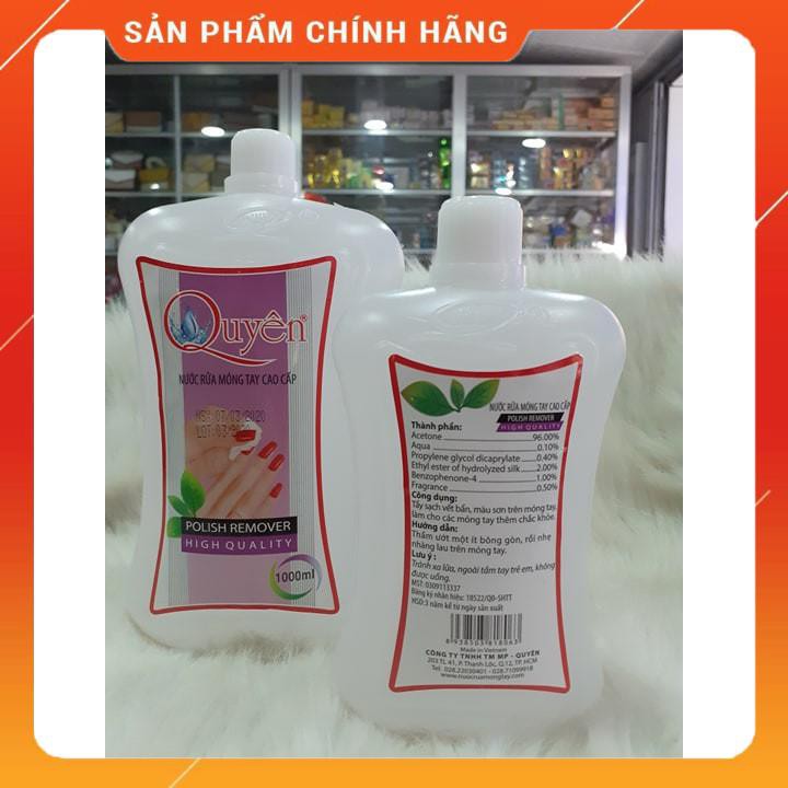 Nước rửa móng Quyên cao cấp (aceton) 500ml - 1000ml
