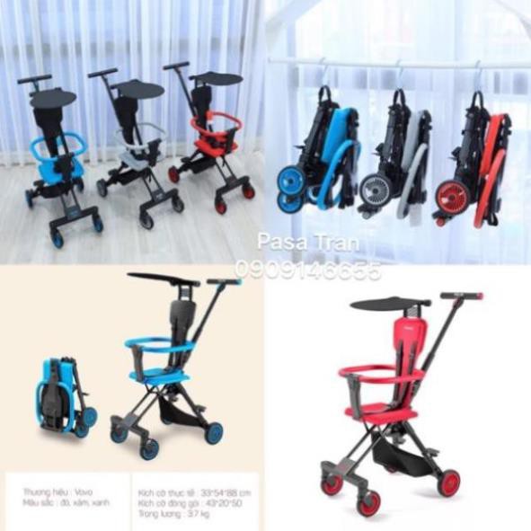 Xe đẩy đảo chiều gấp gọn vovo/playkids HCM