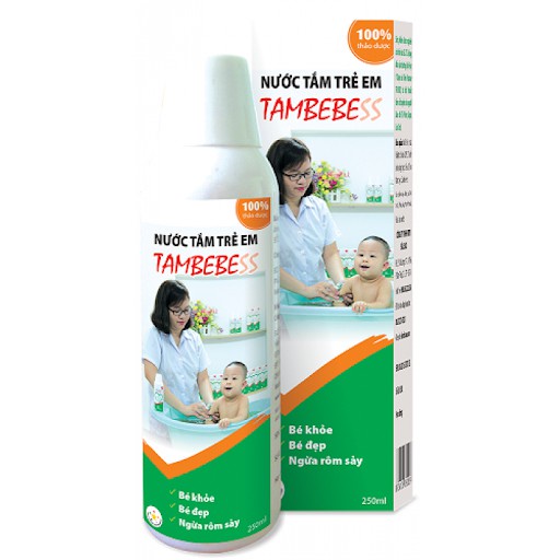 TAMBEBE chai 250ml Nước tắm thảo dược cho trẻ sơ sinh và trẻ nhỏ