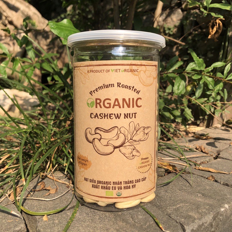 Hạt điều tươi hữu cơ nhân trắng Việt Organic 400g