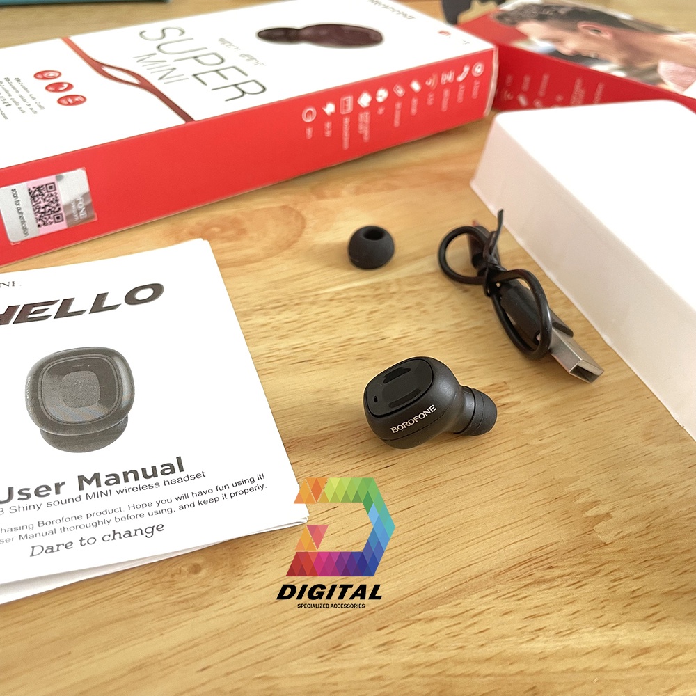 Tai Nghe Bluetooth Mini Borofone BC28 Chính Hãng Kết Nối Cùng Lúc 2 Máy