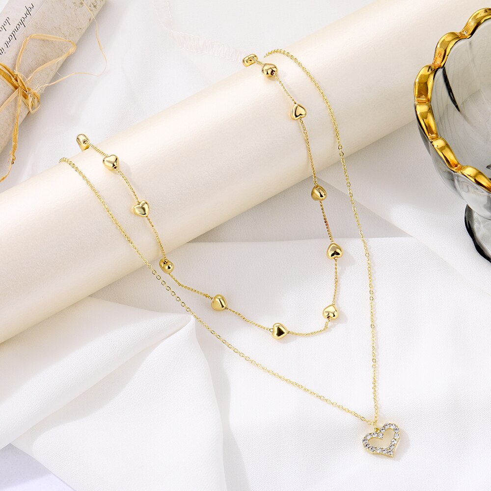 vòng cổ Hợp Kim Mặt Hình Trái Tim Xinh Xắn Cho Nữ