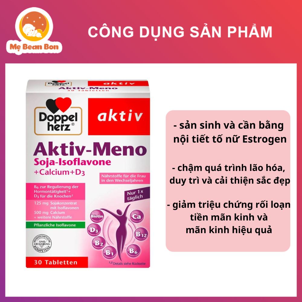 Viên Uống Doppelherz Aktiv Meno 30 Viên Của Đức Cân Bằng Nội Tiết Tố Nữ