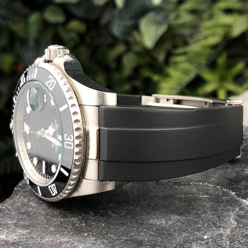 Dây Đeo Đồng Hồ Rolex DAYTONA Bằng Silicon Khóa Kéo Lên Xuống Chuyên Dụng