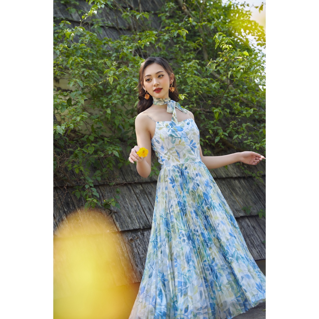 TIELA Đầm váy hoa tùng xoè dập ly - Cindy Dress