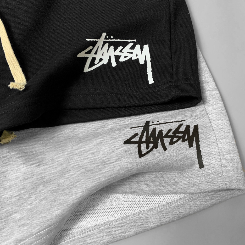 Quần short nỉ cotton Stussy , quần nam nữ unisex , Dwa.Unisex