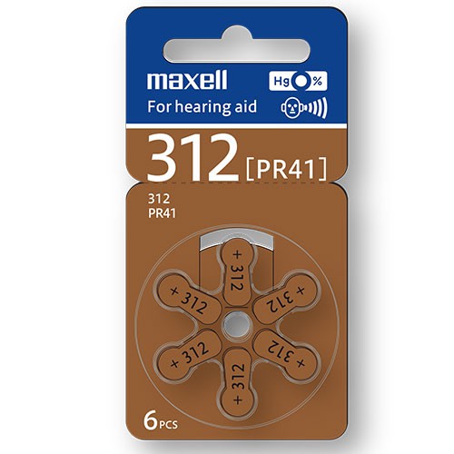 Pin Trợ Thính Maxell PR536 10, PR41 312, PR44 675, PR48 13 (6 viên/vỉ)