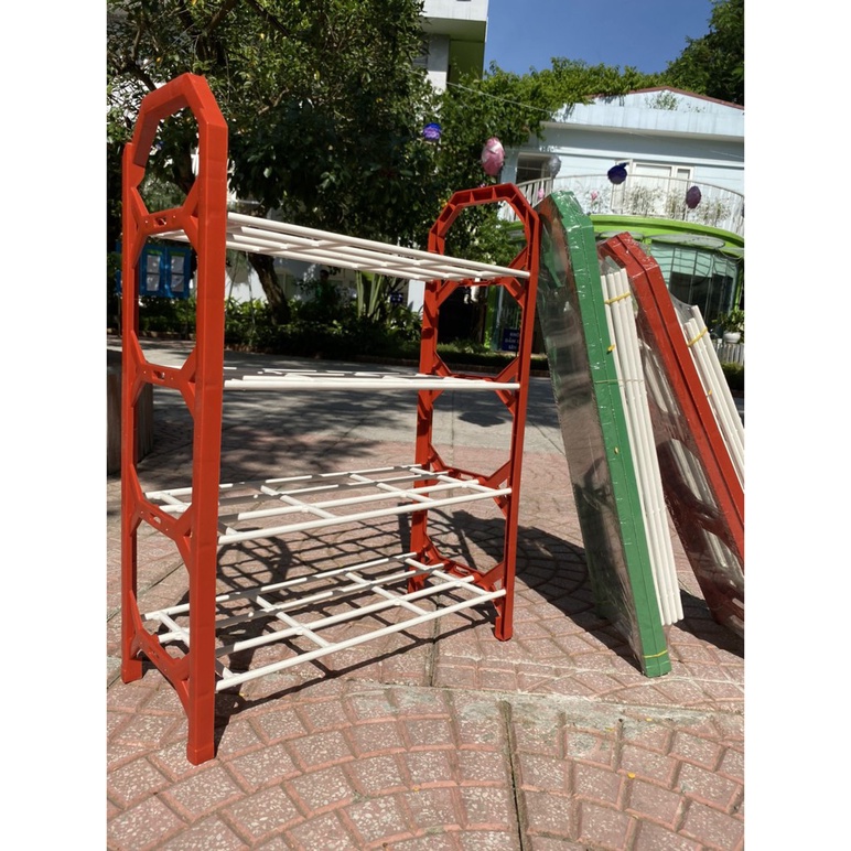 Giá để giày dép đa năng 4 tầng khung nhựa - Kệ giày dép 4 tầng