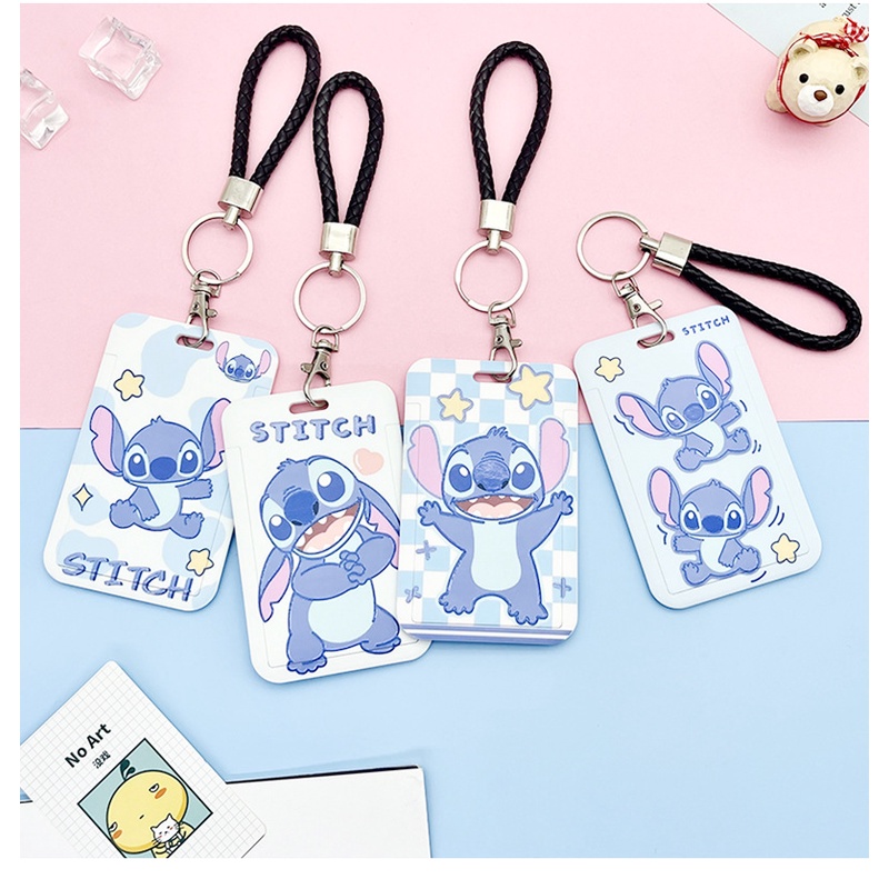 Dây Đeo Thẻ Bảng Tên Sinh Viên Học Sinh Nhân Viên Văn Phòng ID Card Móc Gắn Chìa Khóa Điện Thoại Stitch - Minh An Saigon