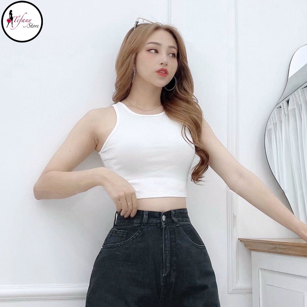 Áo Ba Lỗ Nữ Sát Nách Cổ Tròn Dáng Croptop Chất Thun Freesize "ÁO 3 LỖ"