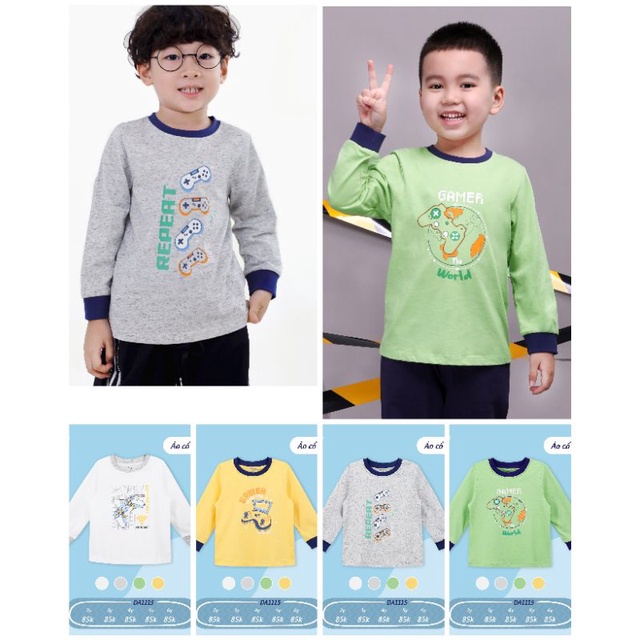 Áo Dokma dài tay cổ tròn thu đông 2-6Y DA1115, DA824