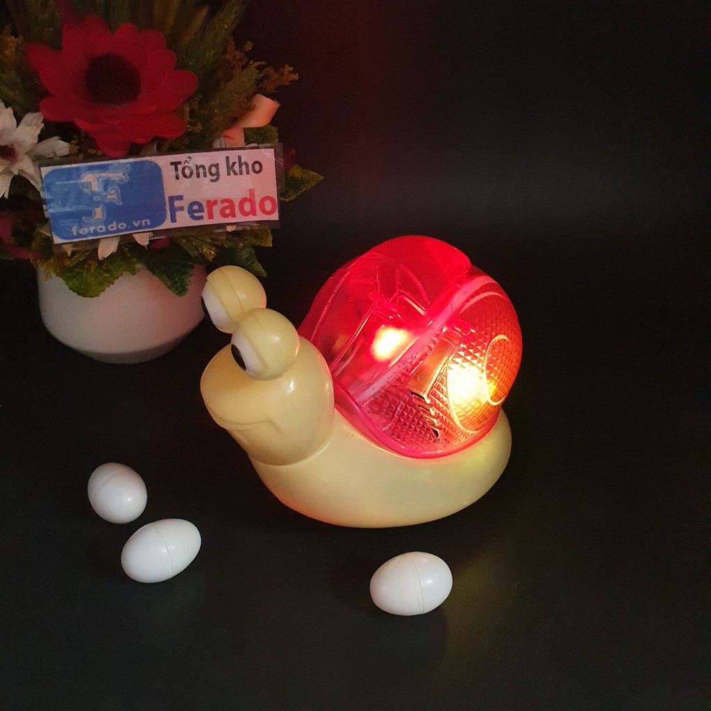 Đồ chơi trẻ em ốc sên đẻ trứng có 5 bài hát việt phát sáng