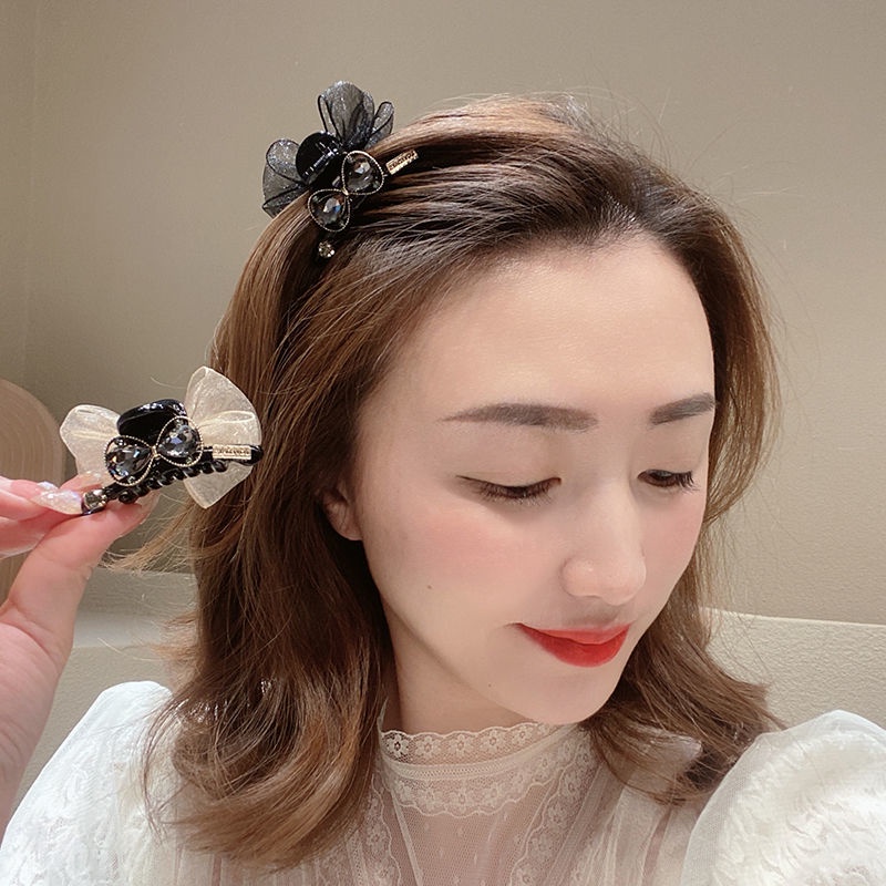 Kẹp Tóc Hình Nơ Đính Đá Phong Cách Hàn Quốc Thời Trang Cho Nữ