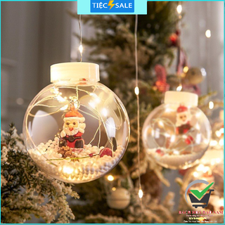 Dây đèn led hình quả cầu tuyết / ông già noel / người tuyết trang trí nhà cửa dịp giáng sinh / hàng mới