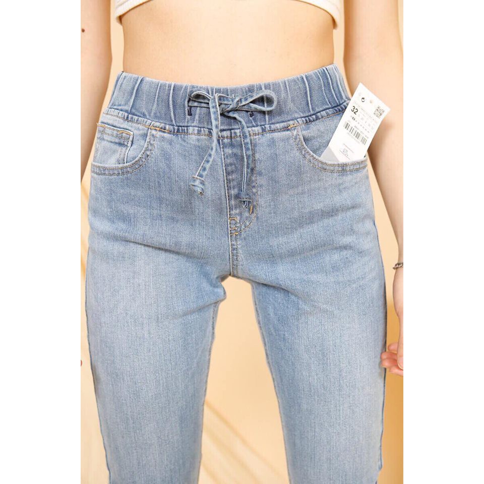 Quần jeans lửng cạp chun C**T Jeans