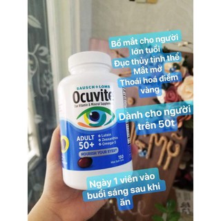 Viên Bổ Mắt Cho Người Lớn Tuổi Ocuvite Adult 50+