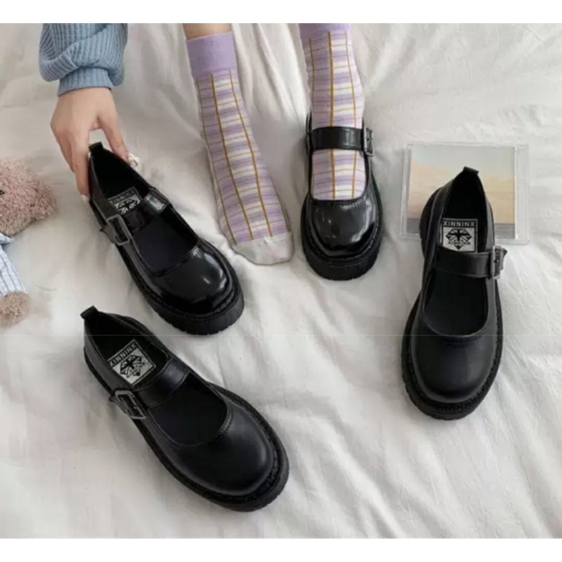 Giày nữ dáng kiểu tiểu thư siêu xinh da bóng và da mờ