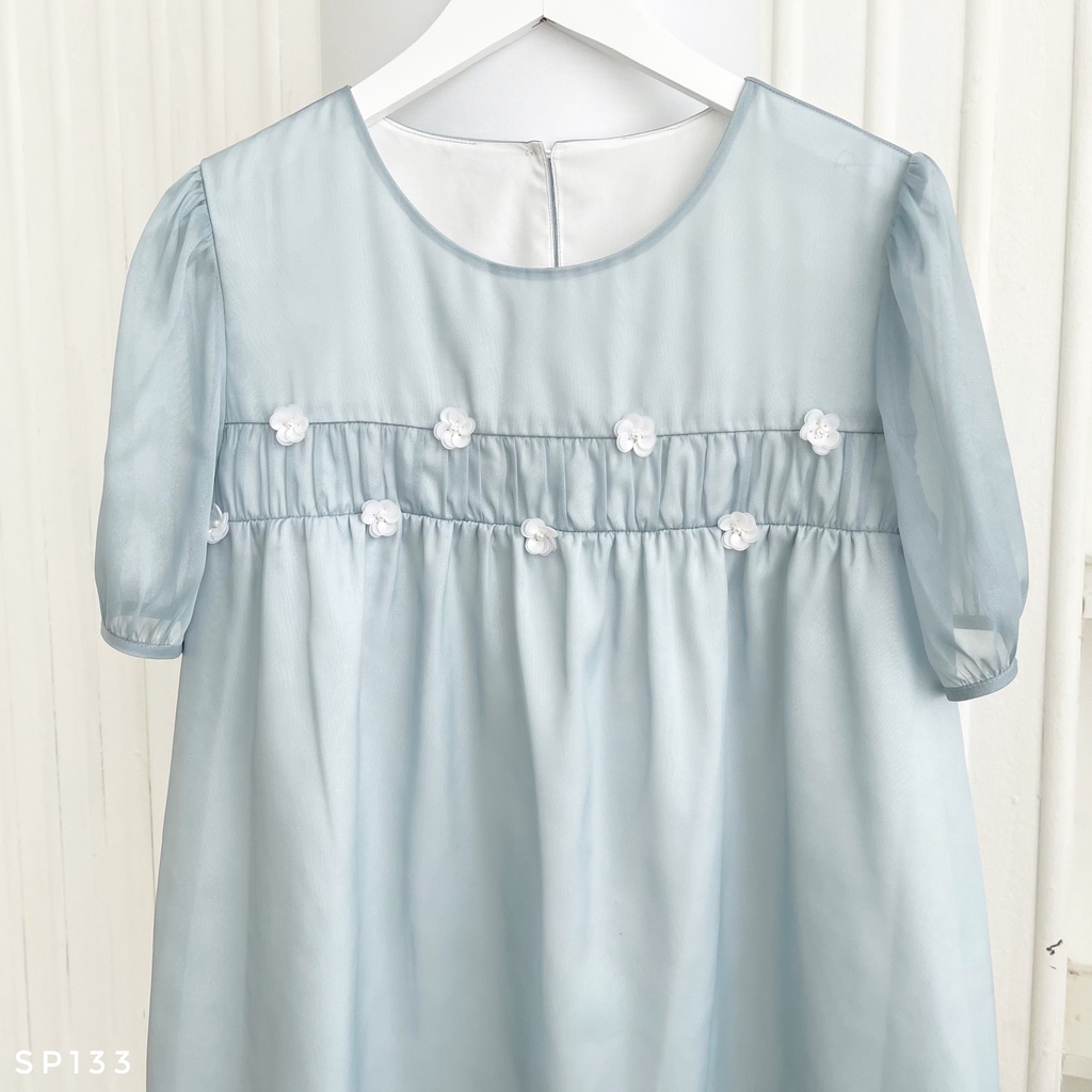 MEDYLA - Áo sơ mi bầu công sở 2 lớp lót habutai cho bầu đi làm đi chơi cực xinh - SP133