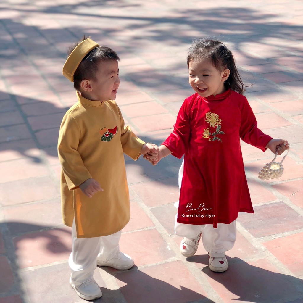 𝐀́𝐨 𝐃𝐚̀𝐢 𝐍𝐡𝐮𝐧𝐠 𝐓𝐡𝐞̂𝐮 - Kèm Quần & Mấn Cho Bé Trai BuBu