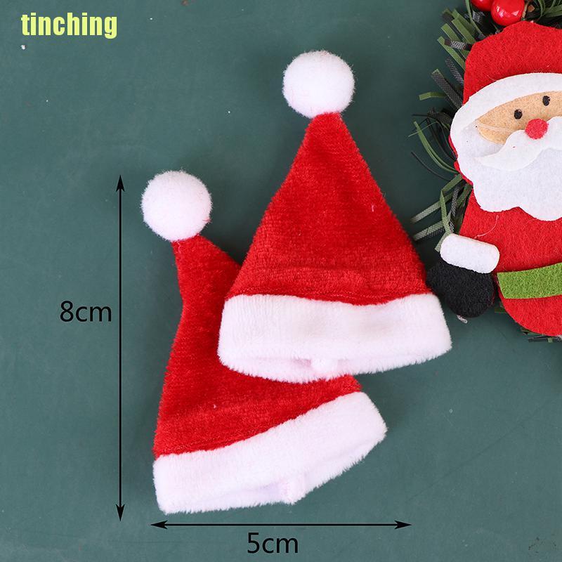 Bộ 2 Mũ Giáng Sinh mini Trang Trí Nhà Búp Bê