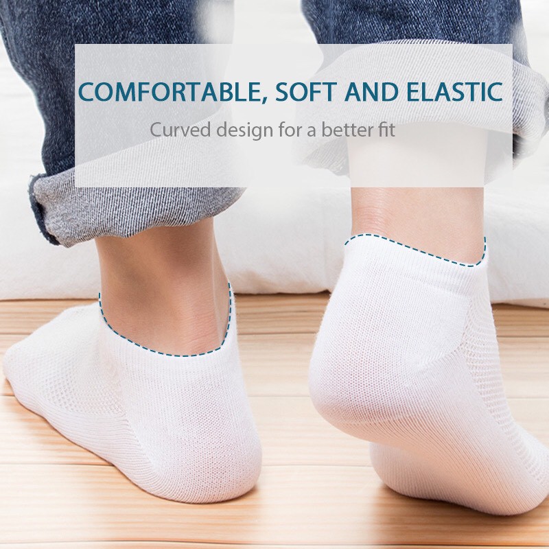 [THÔNG HƠI - KHÁNG KHUẨN] Combo gồm 15 đôi tất cổ ngắn thông hơi cao cấp mềm mại kháng khuẩn không hôi chân