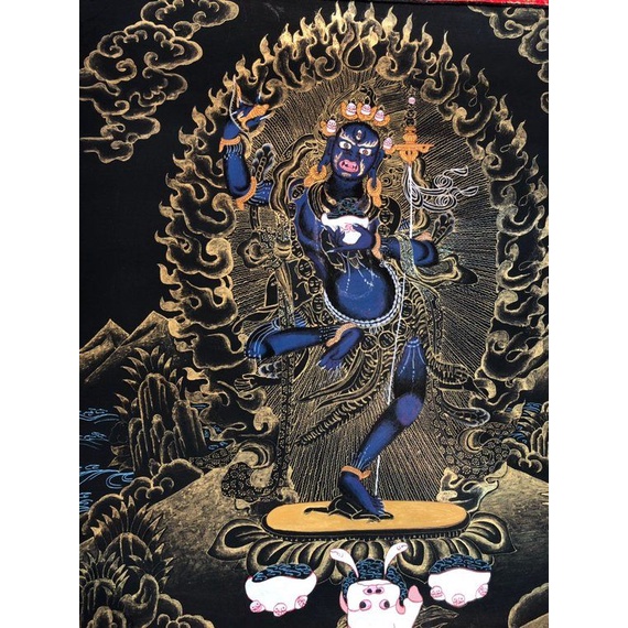 Tôn tượng Troma Nagmo - Hắc Nộ Mẫu - Pháp khí Mật Tông - Phật giáo Tây Tạng