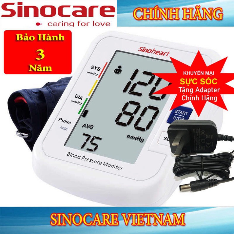 [SIEU SALE] * Máy Đo Huyết Áp Sinocare BA-801 Chính Hãng Tặng Kèm Adapter