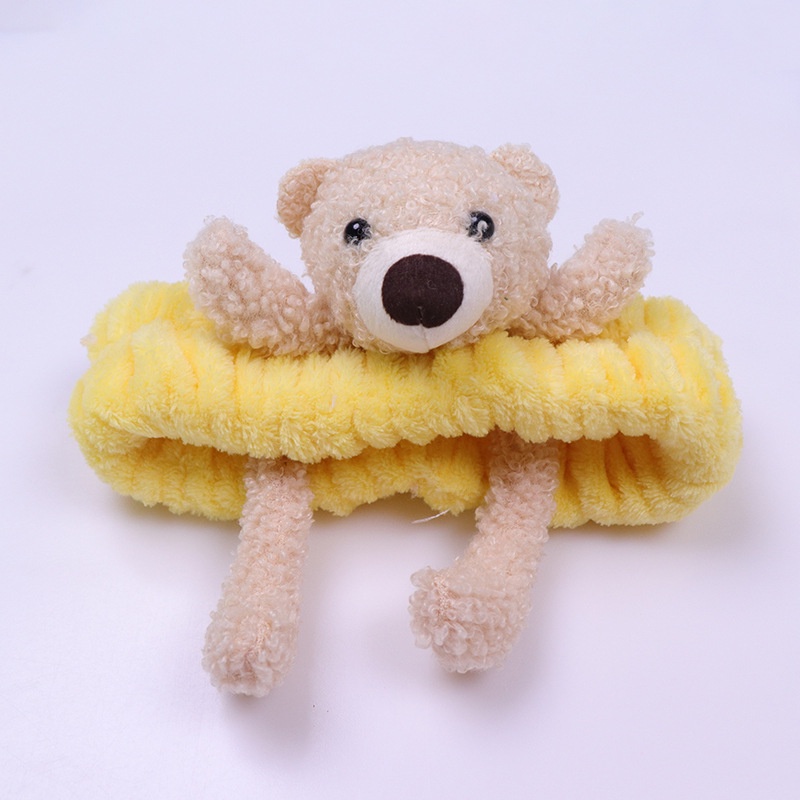 Băng đô cài tóc hình gấu bông dễ thương 8 màu tùy chọn