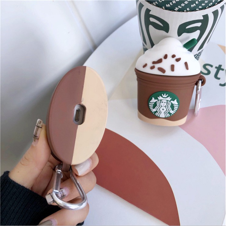 Vỏ bảo vệ bao đựng tai nghe airpod 1/2 - Jerry Case Coffee Starbucks