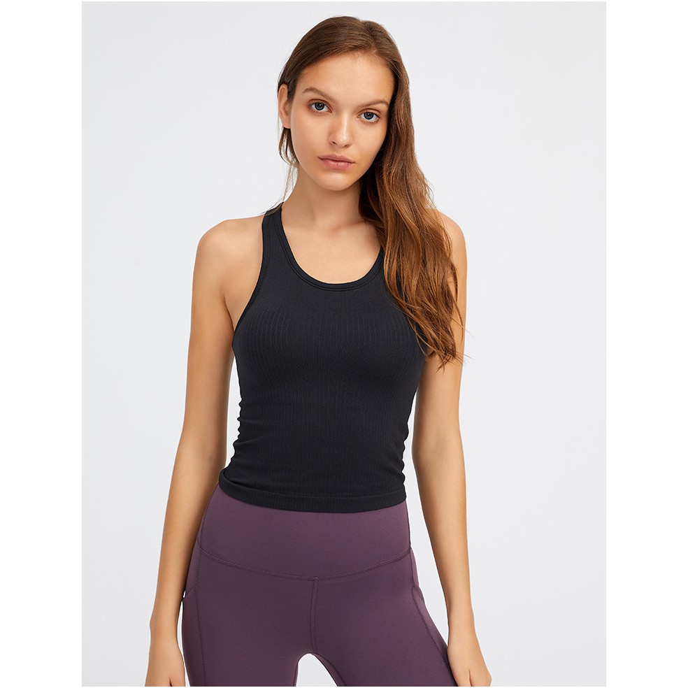 Áo tập thể thao Lululemon Ebb To Street Racerback Crop Tank Top - Áo bra thể thao Lulu không logo