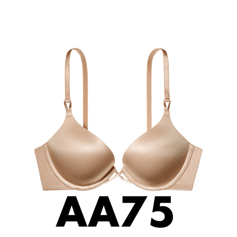 (Hàng Auth) 34AA/AA75 - Áo lót siêu nâng ngực Bombshell Add-2-cups, mút dày nhất, màu nude - Victoria's Secret USA